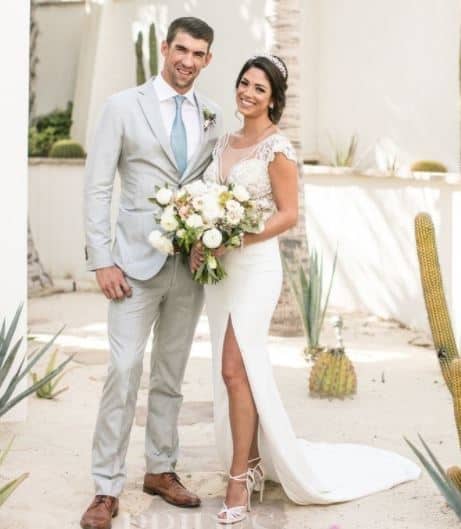 Michael Phelps With His WIfe, Nichole Johnson During Their Wedding Day 